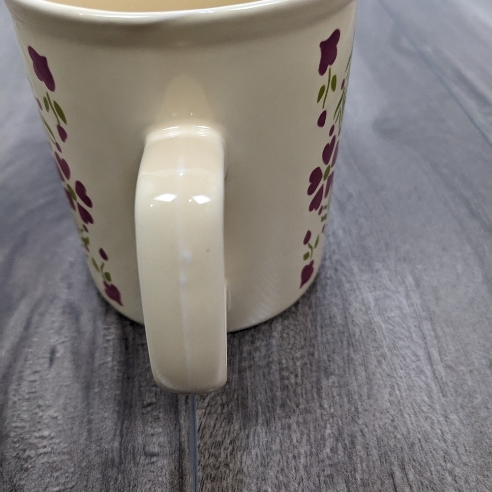 Kiln Craft England Kitchsy Coffee Tea Mug Pink Butter Yellow Floral Vintage 1970 - Picture 7 of 9